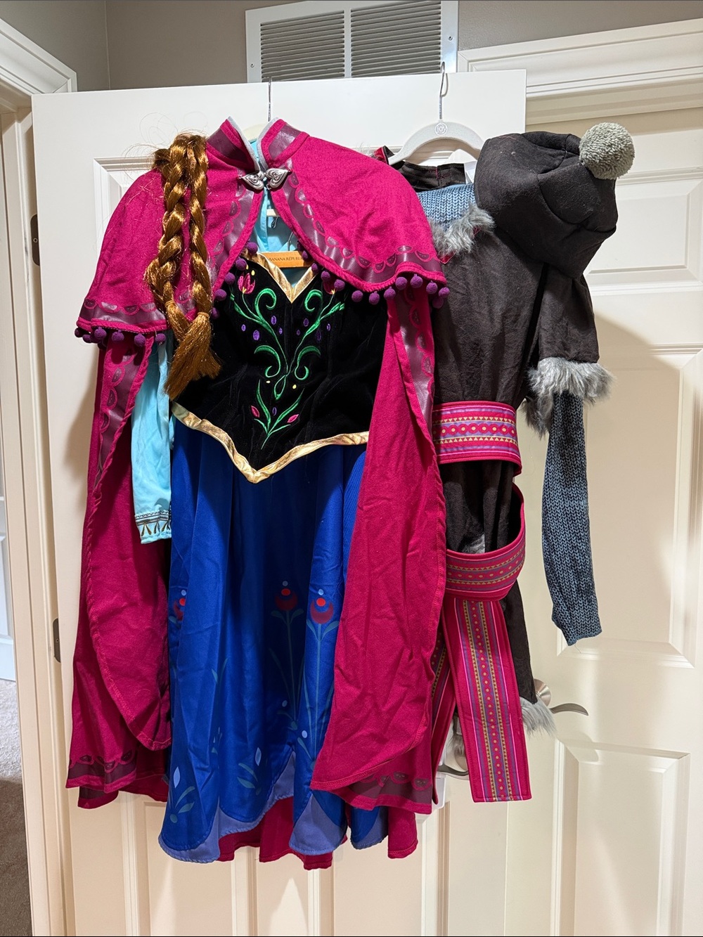 Disney Frozen Anna (M) and Kristof (L) Costumes - sold as set